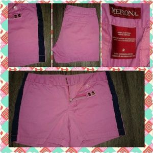 Pink shorts w/ navy stripe